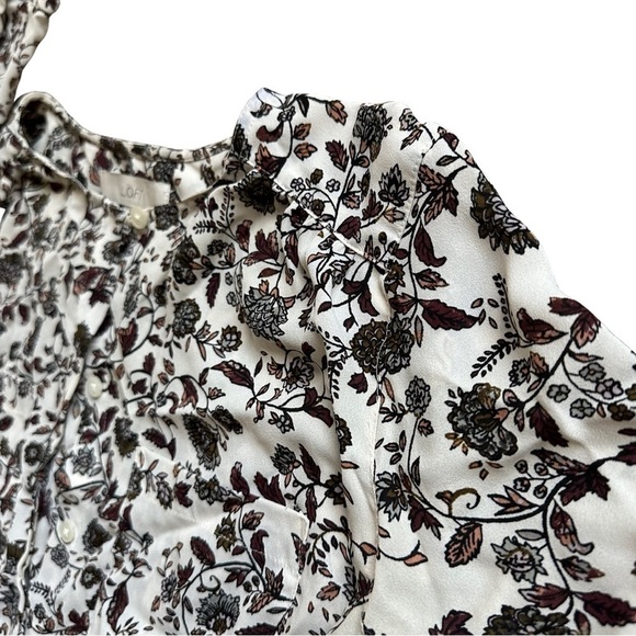 Ann Taylor LOFT Autumn Floral Button Down Shirt NWOT - Picture 14 of 17